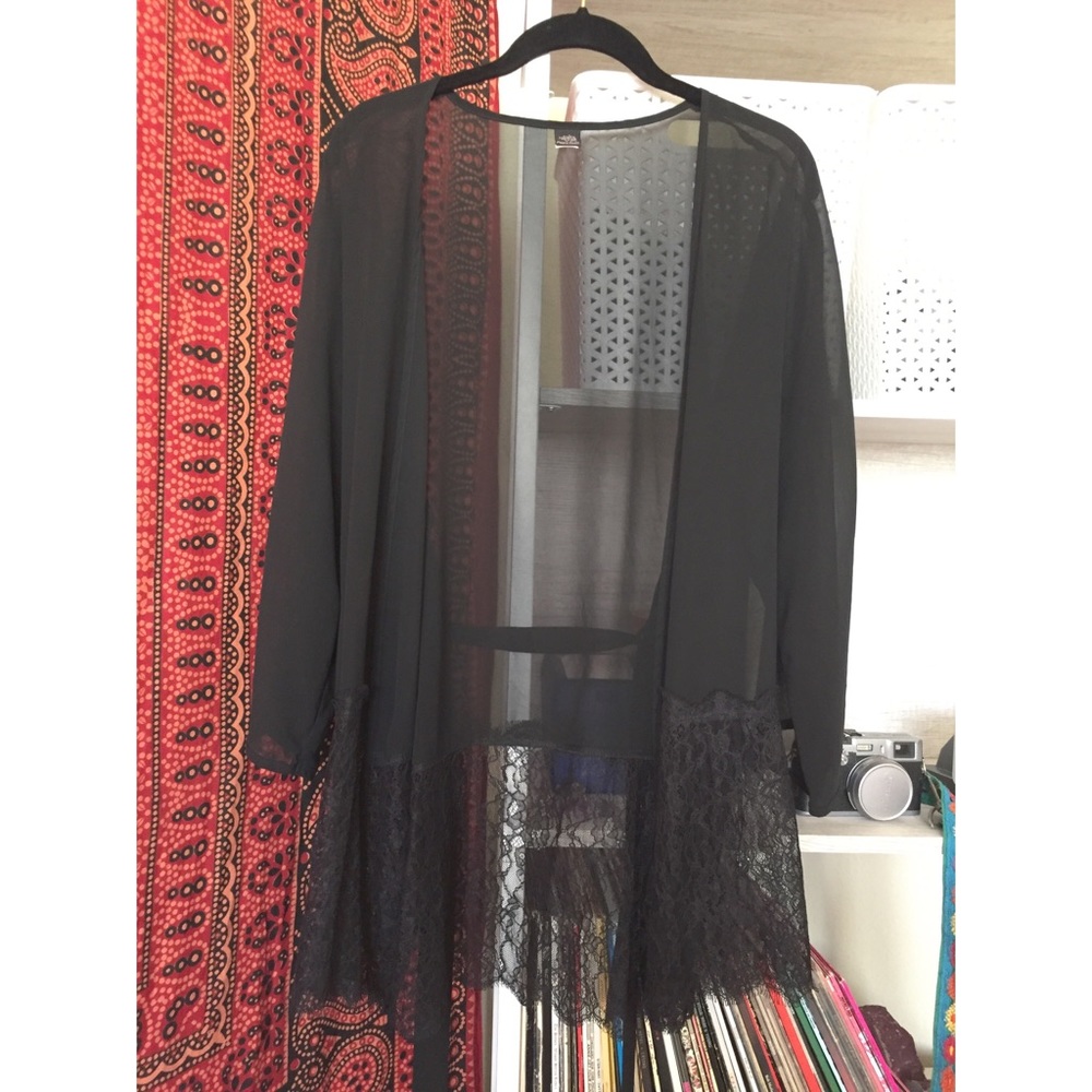 Only Hearts Kimono w/ Lace Hem